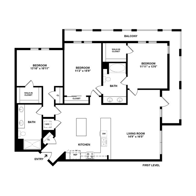 Plan C1 411 floor plan
